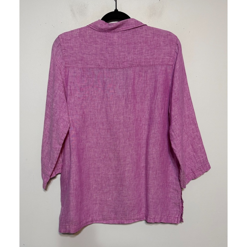Sigrid Olsen Scandinavian Linen Tunic Top Women Medium Hampston Chic Slow Living - Picture 3 of 8
